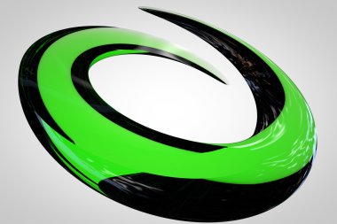 Parçalanma halkalar şeklinde soyut logosu