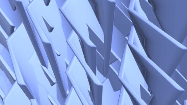 Абстрактный Анимационный Компьютер Отображает Синий Объемный Переход Фона — стоковое видео