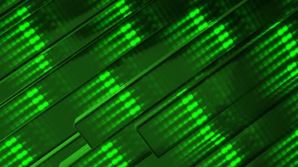 Abstract Video Screen Saver Moving Volumetric Green Background Computer Render — Stock Video