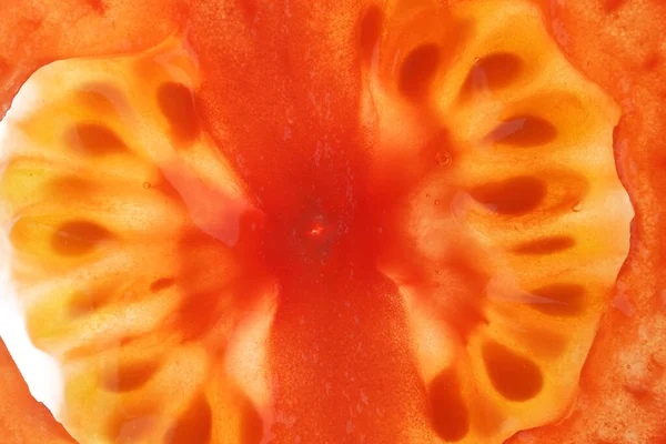 Abstraktes Gemüse Roter Hintergrund Scheibe Roter Tomaten Kichererbsen Plan Makrofotografie — Stockfoto