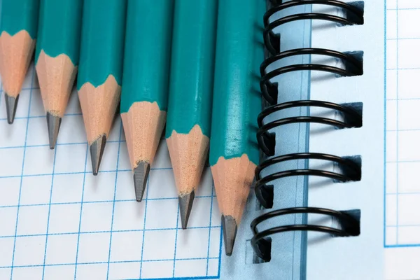 Symbolische Abbildung Von Büro Wissenschaftlicher Arbeit Und Ausbildung Einfache Bleistifte — Stockfoto