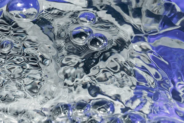 Abstraktní Barevné Pozadí Bublající Vody Vzduchové Bubliny Close Makro Fotografie — Stock fotografie