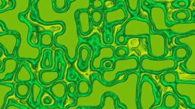 Uzayda yeşil tonlarda hareket eden parçacık ve çizgili soyut bilgisayar tarafından oluşturulan video görüntüsü