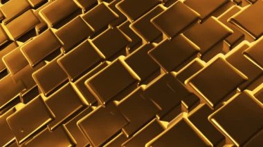 Altın hacimli arkaplan bilgisayarını hareket ettiren soyut video klibi oluşturuldu