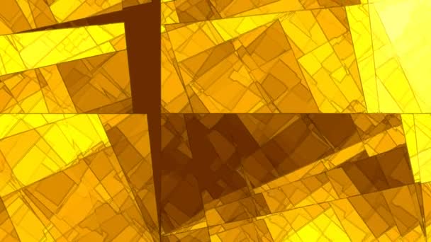 Abstract Video Moving Background Intro Yellow Tones Geometric Lines Computer — Stock Video