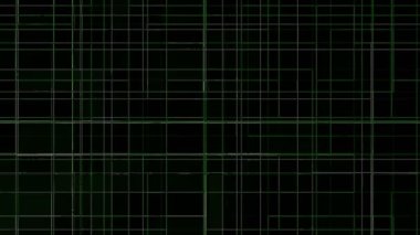 Geometrik çizgiler bilgisayar simülasyonu oluşturan soyut video geçişi
