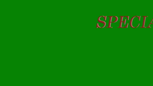 Animated Inscription Special Offer Product Service Discount Price Green Background — Stock Video