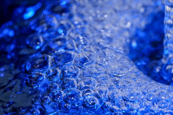 Textura Abstracta Arte Fondo Agua Azul Con Burbujas Aire Primer — Foto de Stock