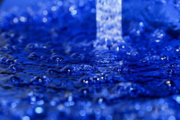Абстрактне Мистецтво Текстури Синього Водяного Фону Повітряними Бульбашками Крупним Планом — стокове фото