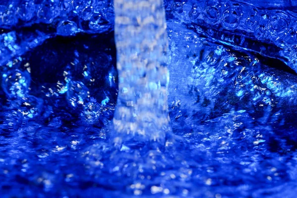 Textura Abstracta Arte Fondo Agua Azul Con Burbujas Aire Primer — Foto de Stock
