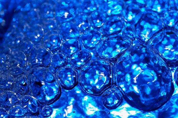 Абстрактное Текстурное Искусство Синий Водный Фон Пузырьками Воздуха Крупным Планом — стоковое фото