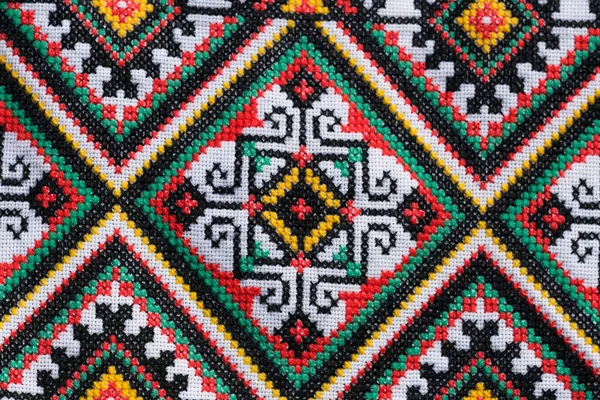 Homespun Traditionele Tapijten Oekraïense Folk Ambachtelijke Close — Stockfoto
