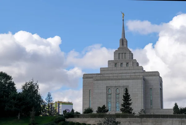 Santuario Dio Chiesa Mormone Kiev Vista Dal Lato Della Tangenziale — Foto Stock