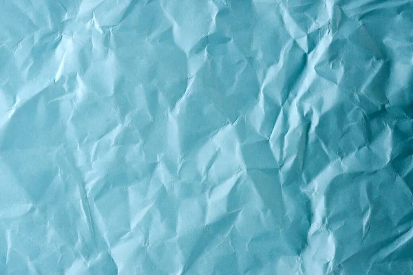 Papír Texturované Pozadí Zmačkaný Modrý Papír Close Makro Fotografie Vysoký — Stock fotografie