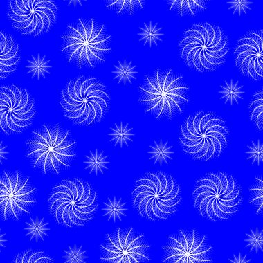 Mavi arkaplanda kar taneleri