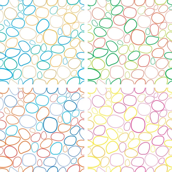 Set of backgrounds colored irregularly circles — Stock Vector