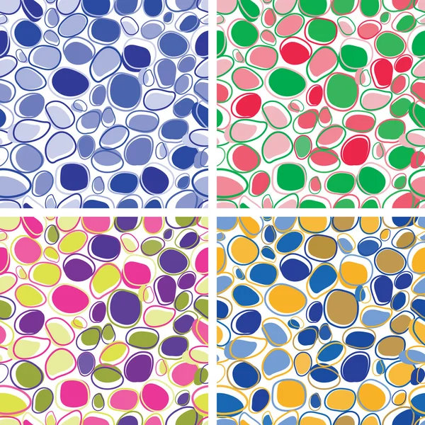 Ensemble de milieux colorés irrégulièrement cercles — Image vectorielle