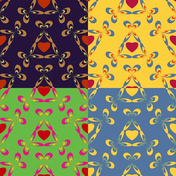 Abstract backgrounds with hearts — Stock Vector