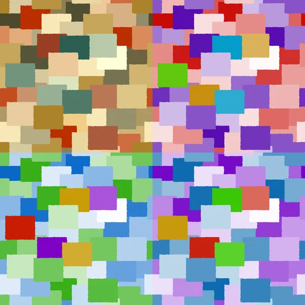 Набор бесшовных фонов прямоугольников — стоковый вектор