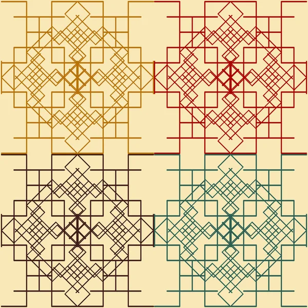 Patrones simétricos gráficos sin costura — Archivo Imágenes Vectoriales