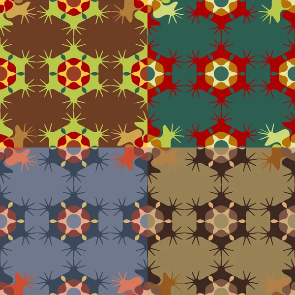 Набор бесшовных цветовых шаблонов — стоковый вектор