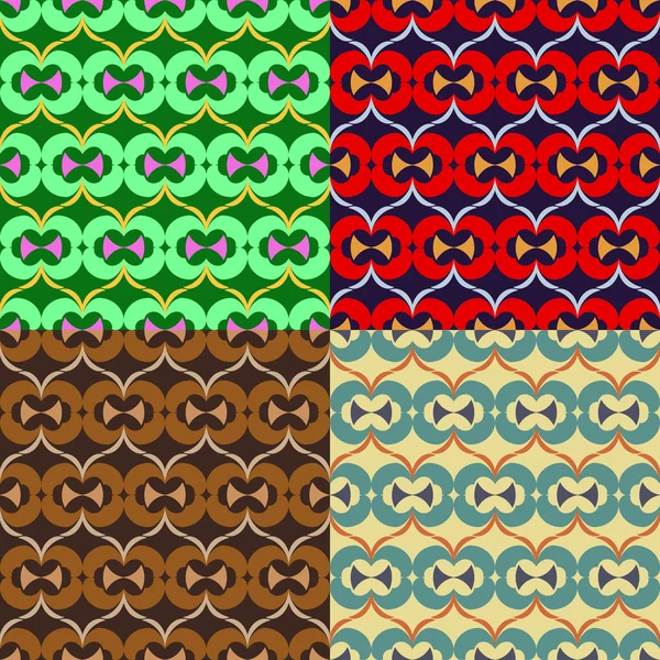 Set of seamless patterns — Stock Vector