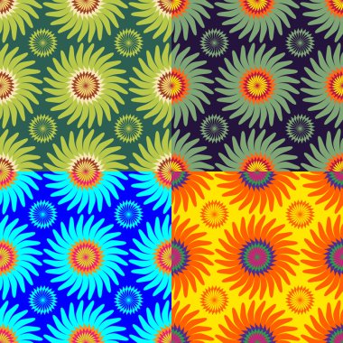 Renkli Dikişsiz desen seti