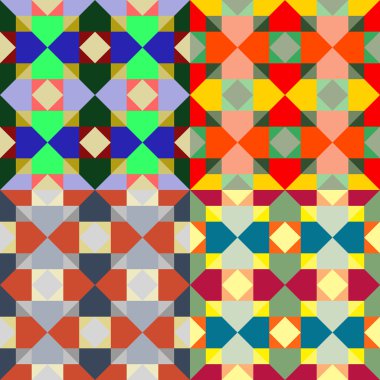Seamless patterns from a set of colored squares