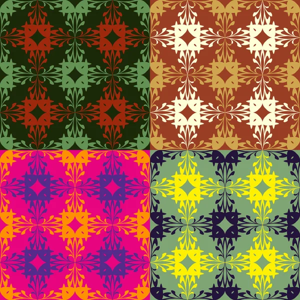 Seamless floral patterns — Stock Vector