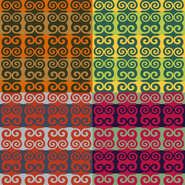 Establecer el color de los patrones sin costura — Archivo Imágenes Vectoriales