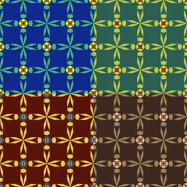 원활한 벡터 패턴의 색상 설정된 — 스톡 벡터