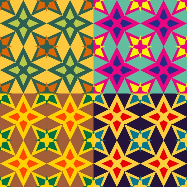 Set color of seamless vector patterns — Stock Vector