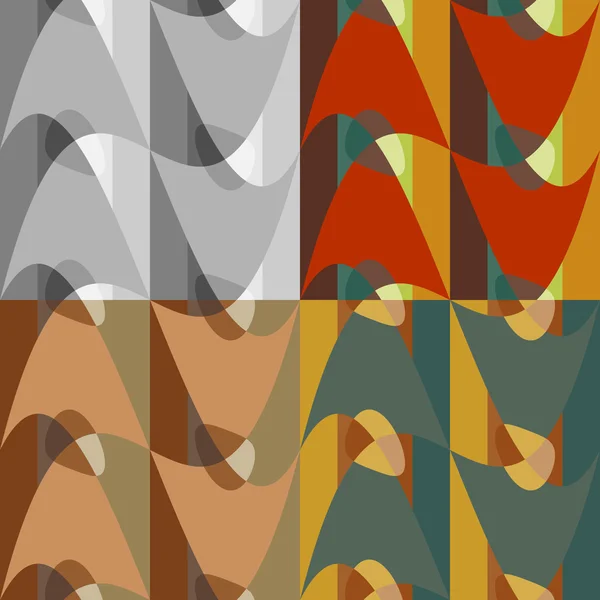 Conjunto de patrones abstractos sin costura — Archivo Imágenes Vectoriales