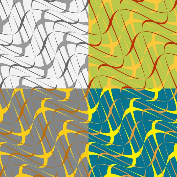 Reihe geometrischer nahtloser Muster — Stockvektor