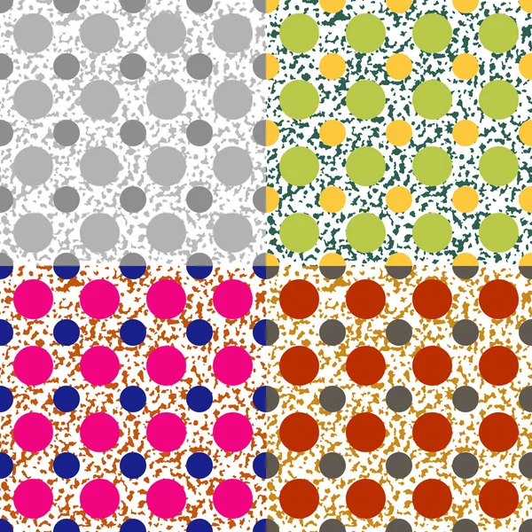 Set color of seamless vector patterns — Stock Vector