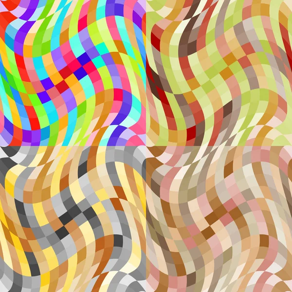 Zusammenstellung abstrakter nahtloser Muster — Stockvektor