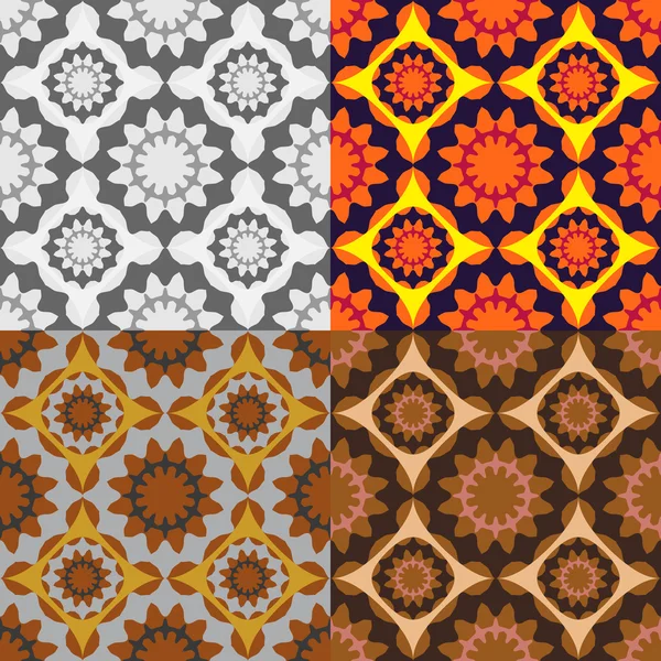 Set of seamless abstract patterns — Stock Vector