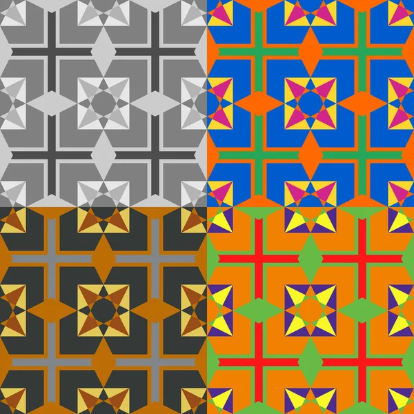 Ensemble de motifs vectoriels sans couture — Image vectorielle