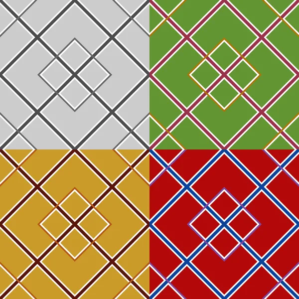 Ensemble de motifs géométriques vectoriels sans couture — Image vectorielle