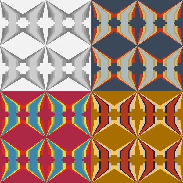 Uppsättning abstrakta vektorsömlösa mönster — Stock vektor