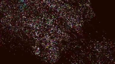 Explore a dazzling array of colorful stars twinkling against the dark backdrop.