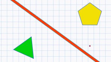 Parlak ve renkli şekiller zihinleri meşgul ederken şebeke arkaplanına karşı oynarlar.