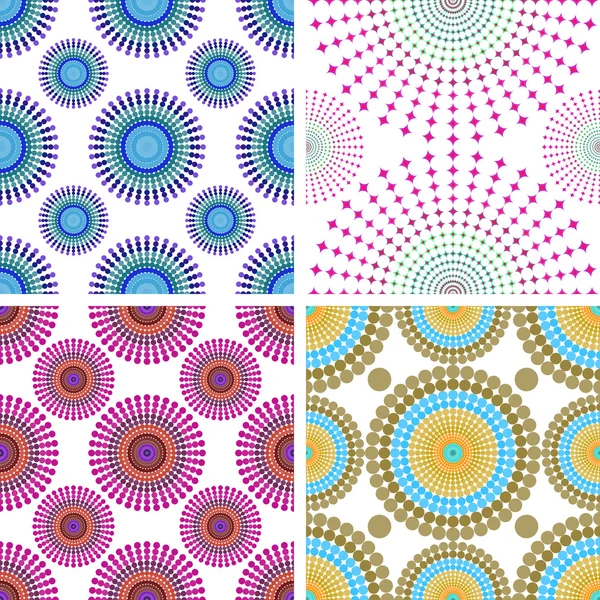 Set of four seamless patterns — Stock Vector