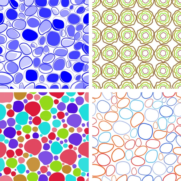 Set of seamless vector patterns — Stock Vector