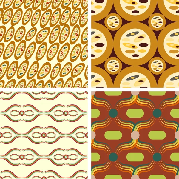 Four seamless patterns — Stock Vector