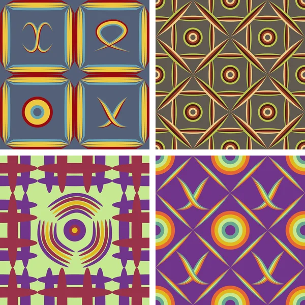 Set of four seamless patterns — Stock Vector