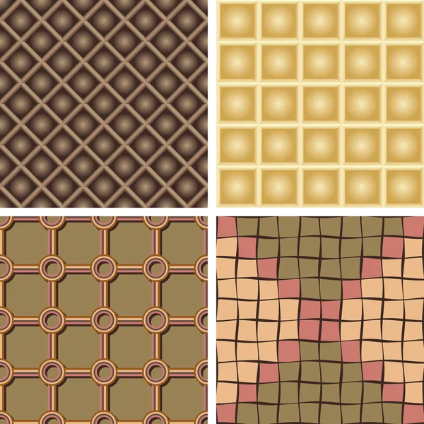Modèles de carrés sans couture — Image vectorielle