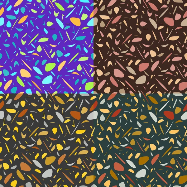Conjunto de patrones abstractos sin costura vectorial — Vector de stock