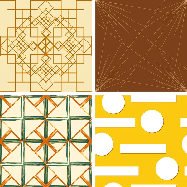 Set of seamless vector graphic patterns — Stock Vector