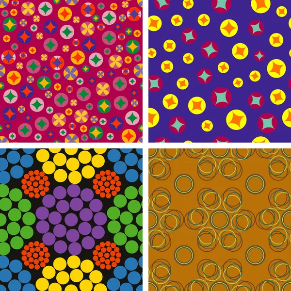 Set of seamless backgrounds — Stock Vector